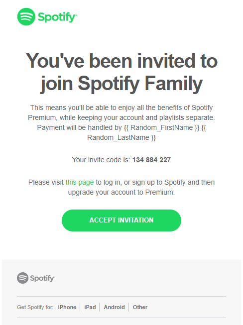 Screenshot of Spotify Phishing Simulation
